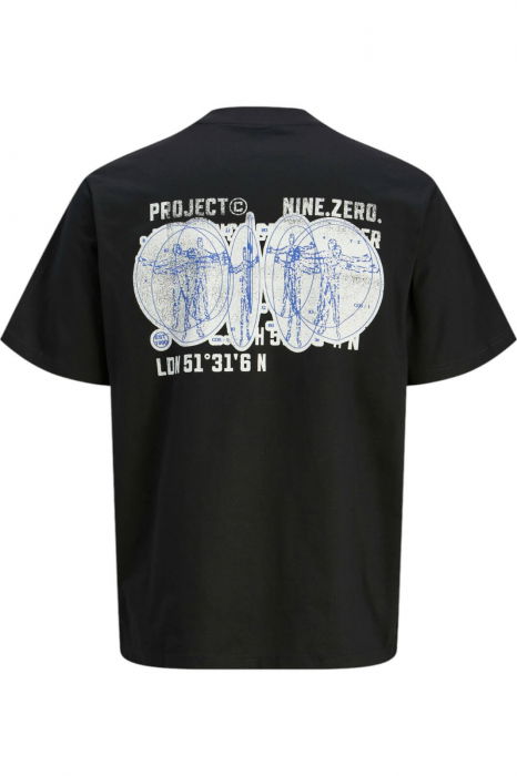 Tricou JACK &JONES Concrete Big Back Print - 12274376-Black [2]