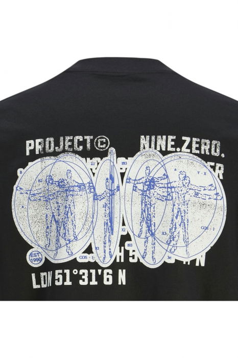Tricou JACK &JONES Concrete Big Back Print - 12274376-Black [4]