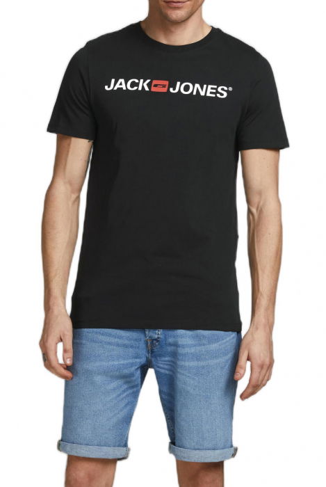 Tricou JACK &JONES Corp Logo - 12137126-Black SLIM FIT [3]