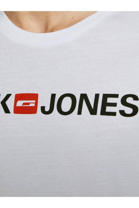 Tricou JACK &JONES Corp Logo - 12137126-White SLIM FIT [5]