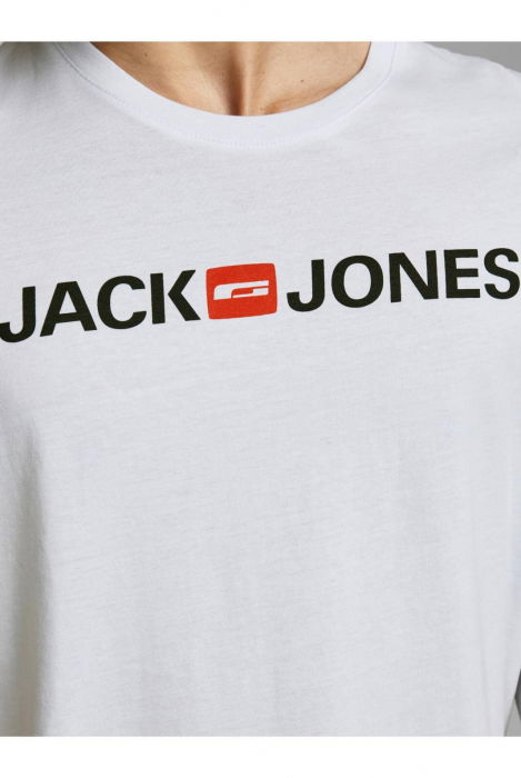Tricou JACK &JONES Corp Logo - 12137126-White SLIM FIT [4]