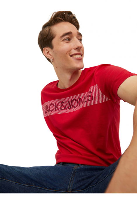 Tricou JACK &JONES Corp Logo - 12151955-True Red Play-3 [4]