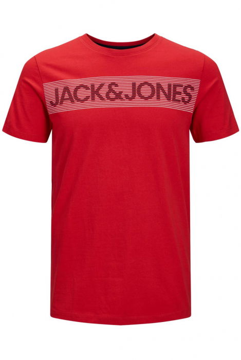 Tricou JACK &JONES Corp Logo - 12151955-True Red Play-3 [1]
