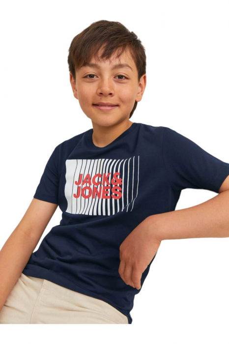 Tricou JACK &JONES Corp Logo Play JNR - 12237411-Navy Blazer [6]