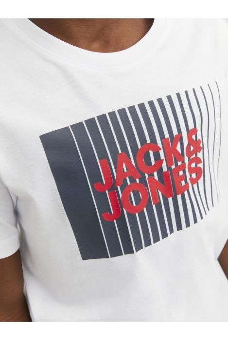 Tricou JACK &JONES Corp Logo Play JNR - 12237411-White [4]