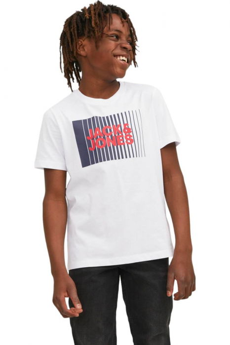 Tricou JACK &JONES Corp Logo Play JNR - 12237411-White [3]