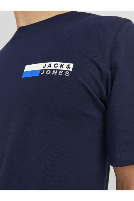 Tricou JACK &JONES Corp Logo Small Print - 12233999-Navy Blazer SP [3]