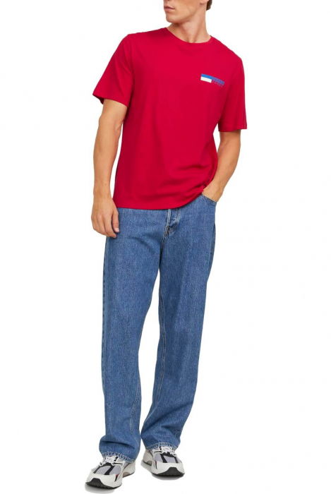 Tricou JACK &JONES Corp Logo Small Print - 12233999-True Red SP [4]