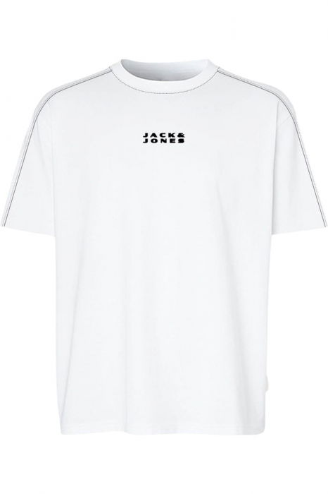 Tricou JACK &JONES Costance Minimal Text - 12282875-Bright White [1]
