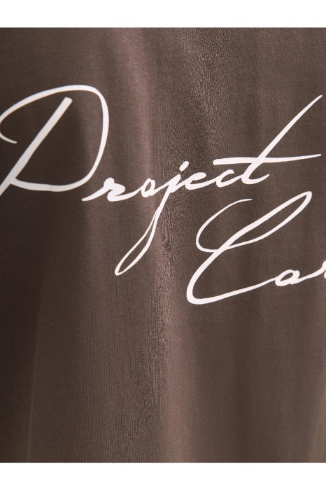 Tricou JACK &JONES Cover Script Back PLS - 12288178-Seal Brown [4]