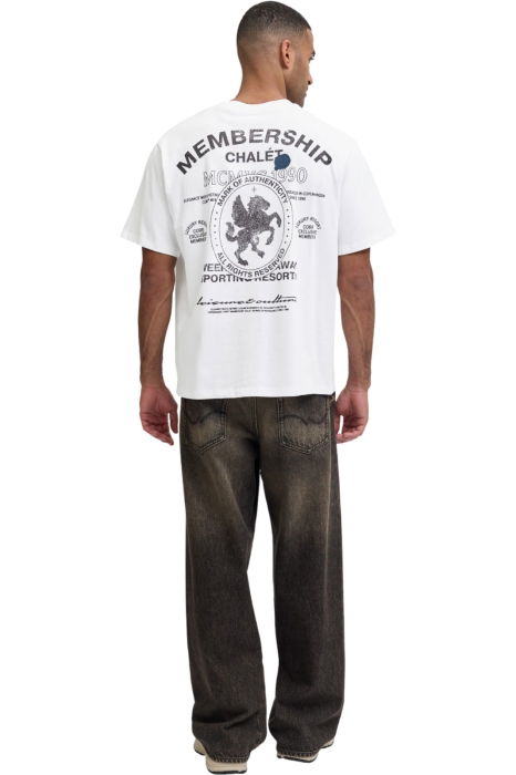 Tricou JACK &JONES Crest Back Print - 12286090-Bright White [2]