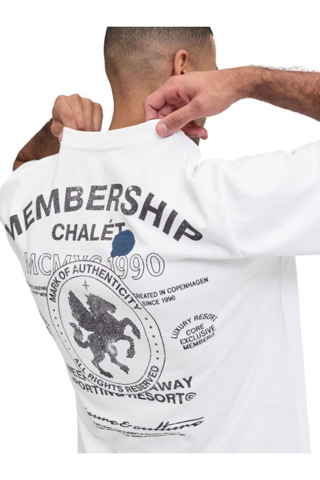 Tricou JACK &JONES Crest Back Print - 12286090-Bright White [4]