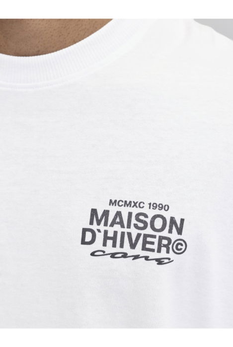 Tricou JACK &JONES Crest Back Print - 12286090-Bright White [3]