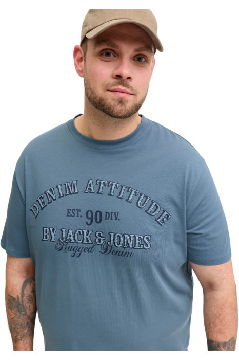 Tricou JACK &JONES Denver Graphic SS PLS - 12294518-Blue Mirage [5]