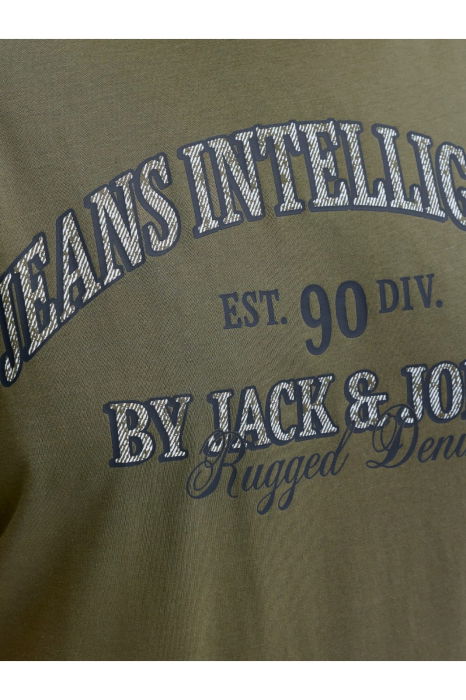 Tricou JACK &JONES Denver Graphic SS PLS - 12294518-Dusty Olive [3]