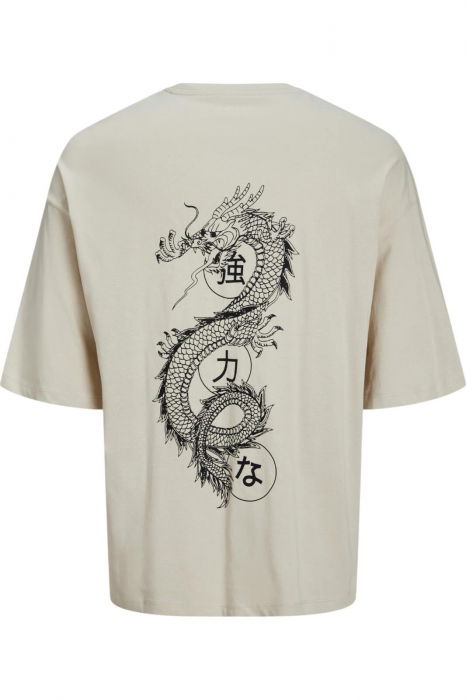 Tricou JACK &JONES Dragon Back Print - 12273504-Moonbeam [2]