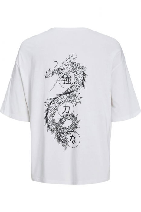 Tricou JACK &JONES Dragon Back Print - 12273504-White [2]