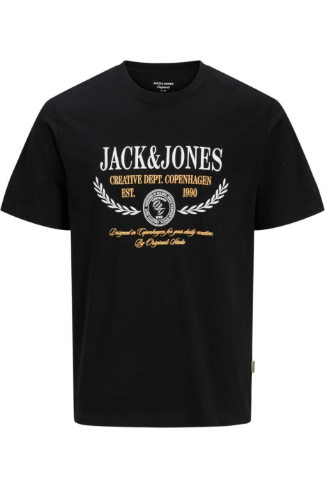Tricou JACK &JONES Frederiksberg Colorfull Front PLS - 12305847-Black [3]