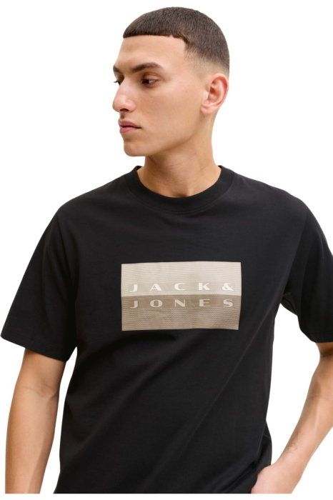 Tricou JACK &JONES Fusion Dots Print - 12289863-Black [3]