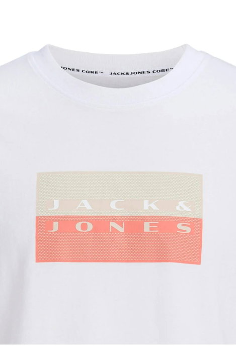 Tricou JACK &JONES Fusion Dots Print - 12289863-Bright White WP [2]