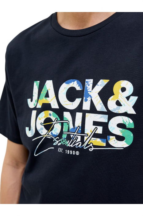 Tricou JACK &JONES Geplas Crew - 12278523-Sky Captain [3]