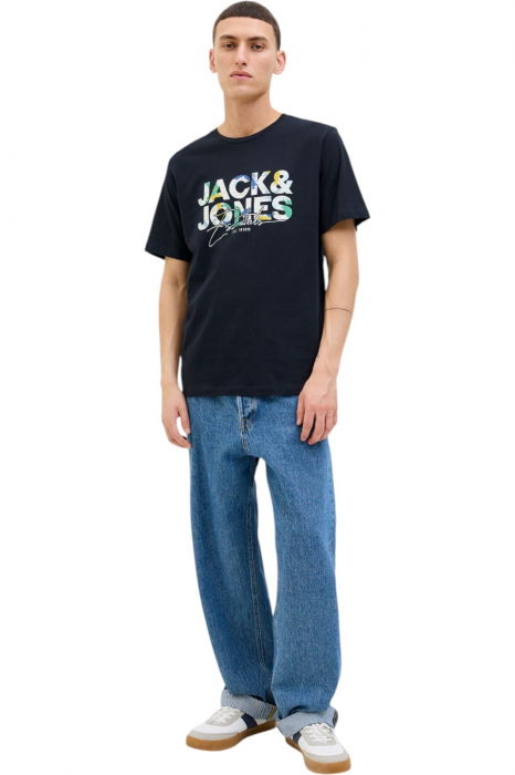 Tricou JACK &JONES Geplas Crew - 12278523-Sky Captain [4]