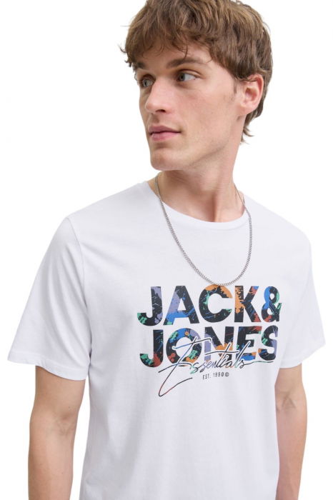 Tricou JACK &JONES Geplas Crew - 12278523-White [3]
