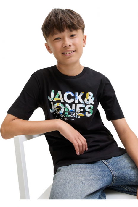 Tricou JACK &JONES Geplas Crew JNR - 12279670-Black [3]