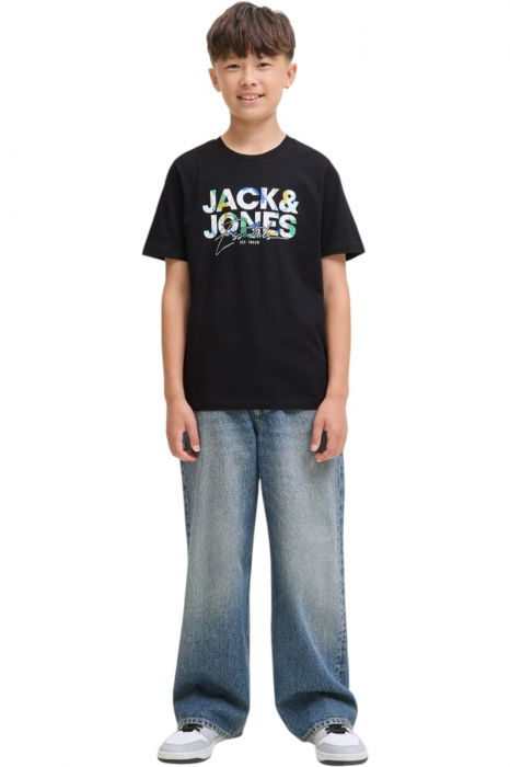 Tricou JACK &JONES Geplas Crew JNR - 12279670-Black [4]