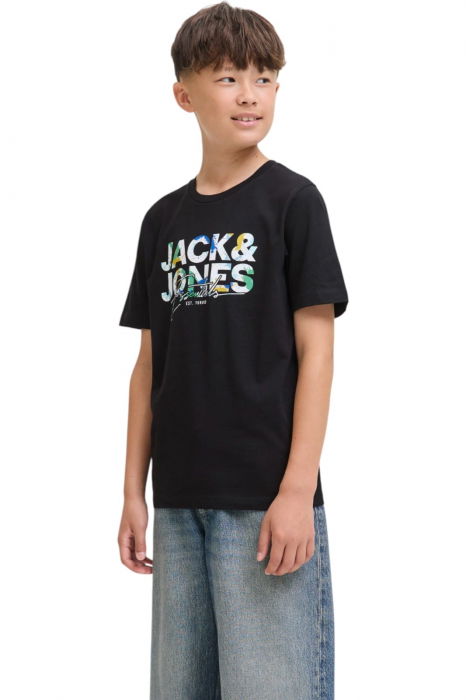 Tricou JACK &JONES Geplas Crew JNR - 12279670-Black [1]