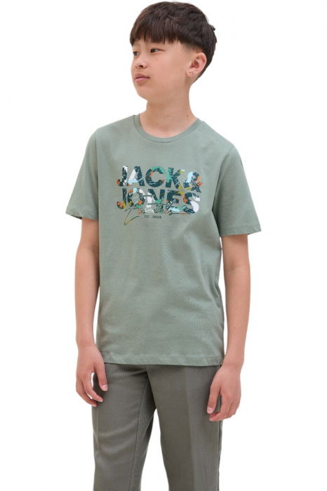 Tricou JACK &JONES Geplas Crew JNR - 12279670-Iceberg Green [1]