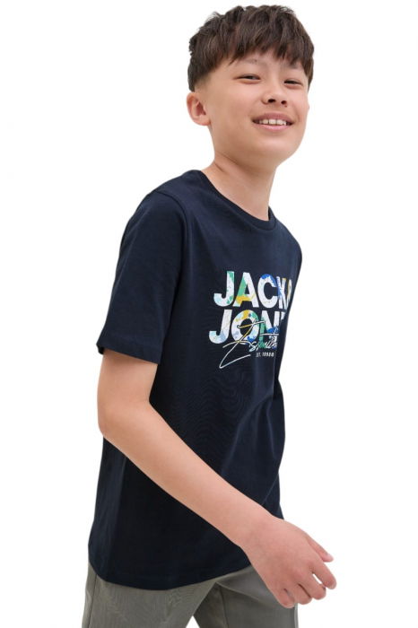 Tricou JACK &JONES Geplas Crew JNR - 12279670-Sky Captain [4]