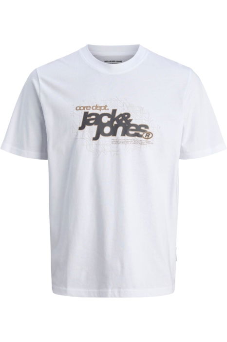 Tricou JACK &JONES Grid Branding JNR - 12288652-Bright White [1]