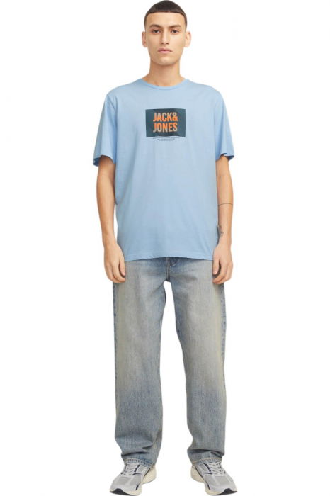 Tricou JACK &JONES Hudson - 12268477-Chambray Blue [4]
