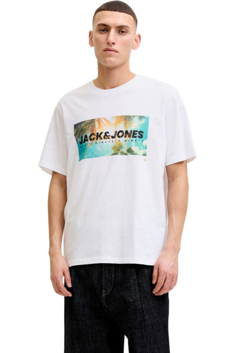 Tricou JACK &JONES Indiana SS LN - 12288112-Bright White [1]