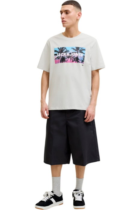 Tricou JACK &JONES Indiana SS LN - 12288112-Glacier Gray [4]