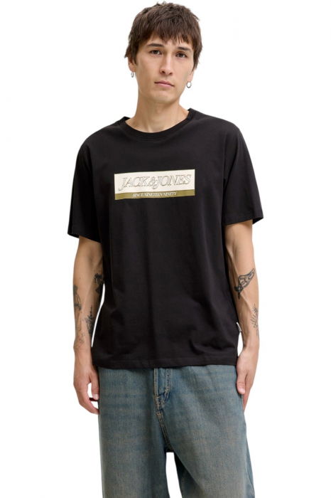 Tricou JACK &JONES Inwood Block Branding - 12283628-Black [1]