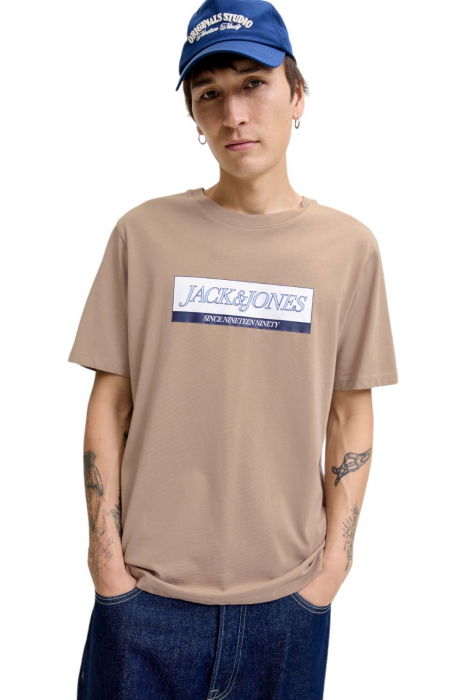 Tricou JACK &JONES Inwood Block Branding - 12283628-Mocha Meringue [3]