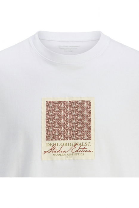 Tricou JACK &JONES Islington AOP - 12273019-Bright White [2]