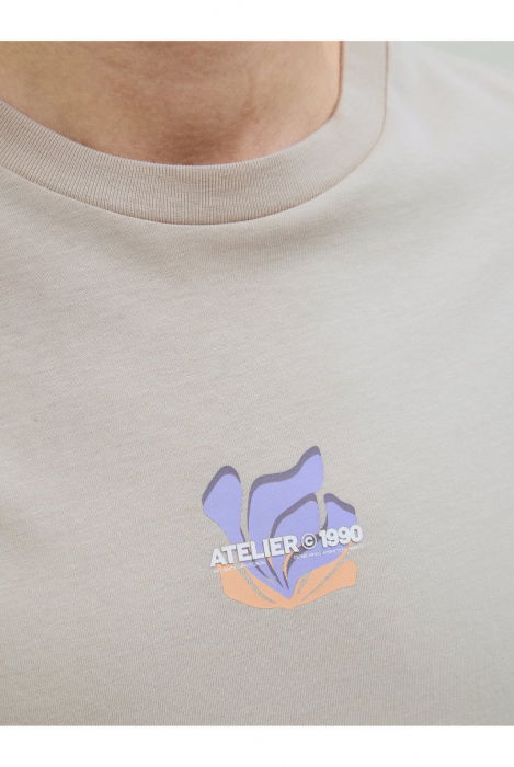 Tricou JACK &JONES James - 12268471-Moonbeam [4]