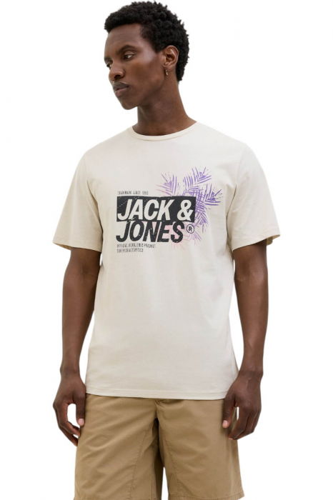 Tricou JACK &JONES Jaxon LN - 12269390-Moonbeam [1]