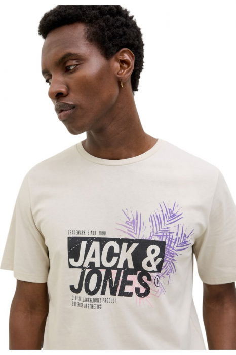 Tricou JACK &JONES Jaxon LN - 12269390-Moonbeam [3]