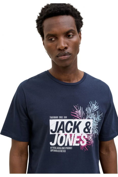 Tricou JACK &JONES Jaxon LN - 12269390-Sky Captain [3]