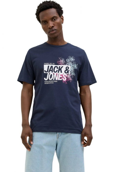 Tricou JACK &JONES Jaxon LN - 12269390-Sky Captain [1]