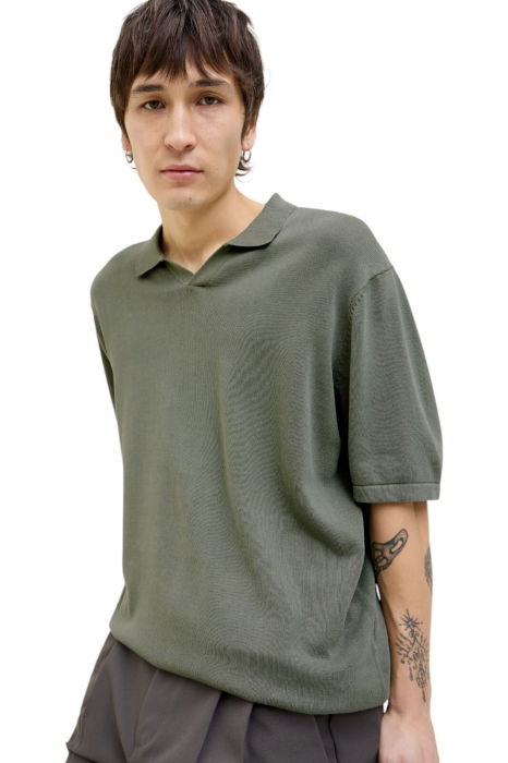 Tricou JACK &JONES Leo Knit Polo - 12268275-Agave Green [3]