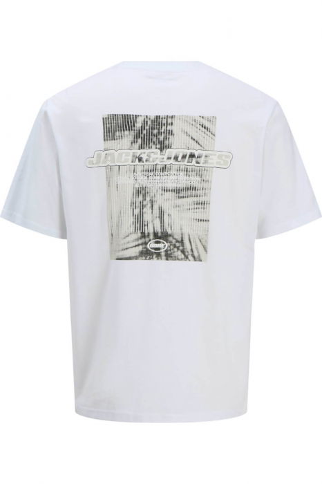 Tricou JACK &JONES Lido AOP Back Print - 12276629-Bright White [2]