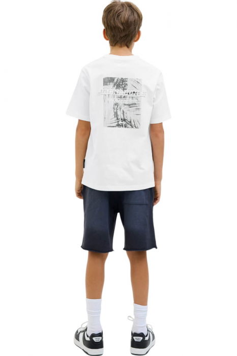 Tricou JACK &JONES Lido AOP Back Print JNR - 12278705-Bright White [2]