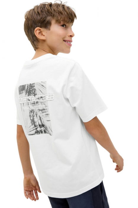 Tricou JACK &JONES Lido AOP Back Print JNR - 12278705-Bright White [3]