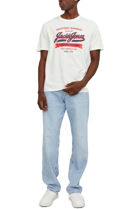 Tricou JACK &JONES Logo - 12246690-Cloud Dancer [4]