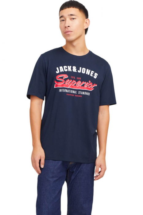 Tricou JACK &JONES Logo SS25 - 12268267-Sky Captain [1]